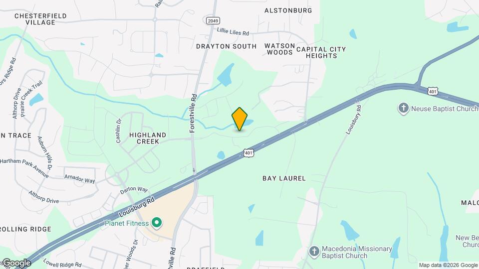 Comet North Raleigh Mapa y Detalles de la Ubicación