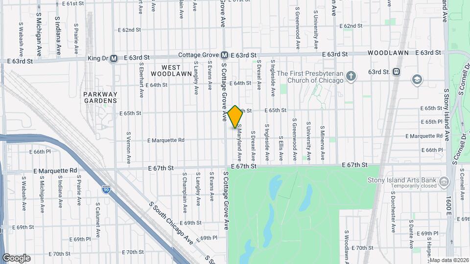 6546 S Maryland Ave, Unit 3 Map and Location Details