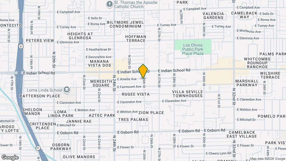 2549 E Amelia Ave Mapa y Detalles de la Ubicación