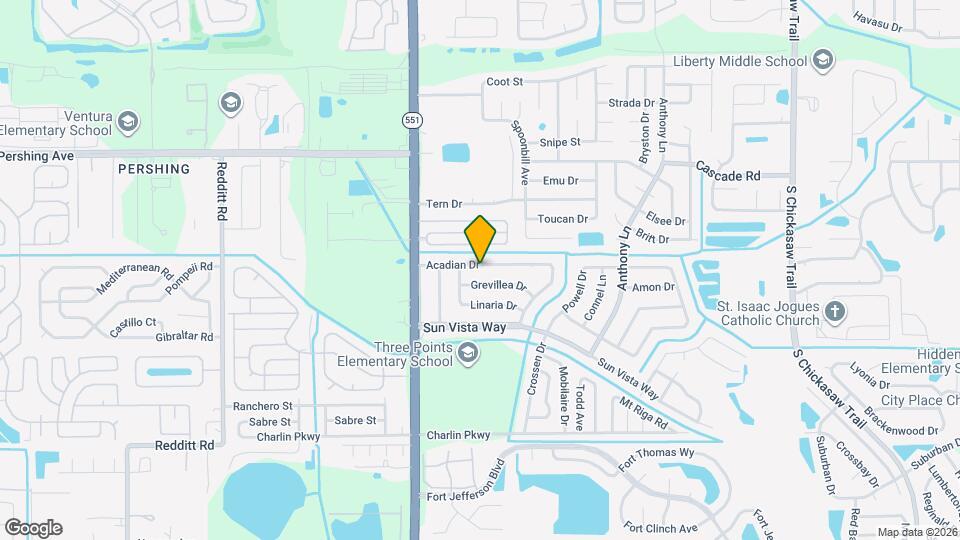 7714 Acadian Dr Map and Location Details