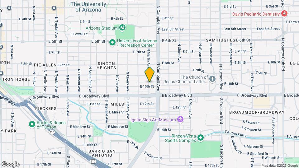 122 N Martin Ave Map and Location Details