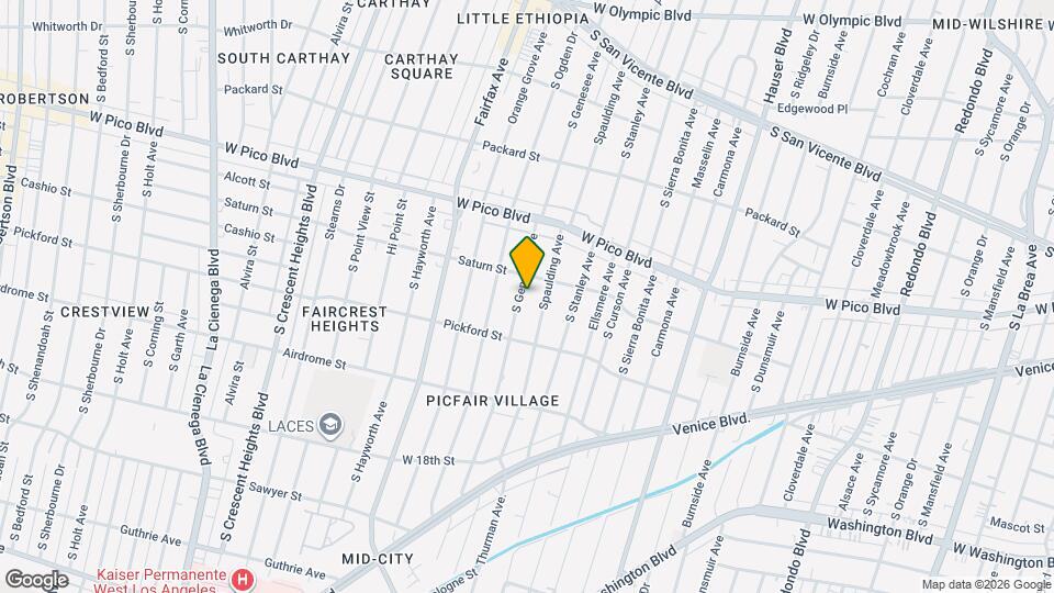 1518 S Genesee Ave Map and Location Details