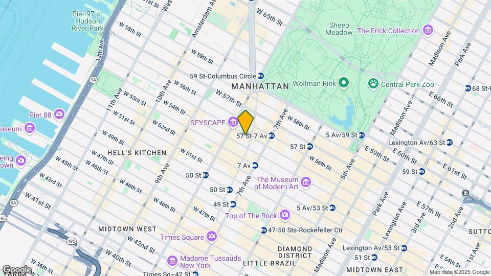 230 W 55th St Map and Location Details