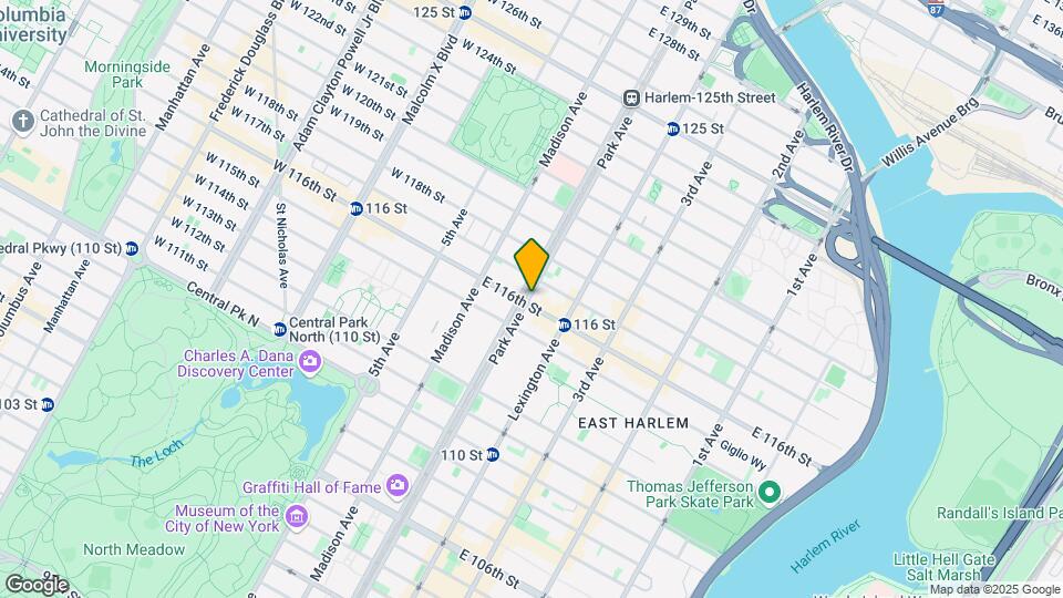 101 East 116th Street Map and Location Details
