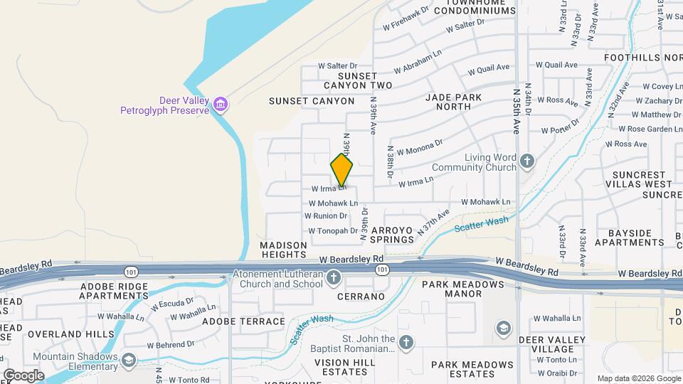 4009 W Irma Ln Map and Location Details