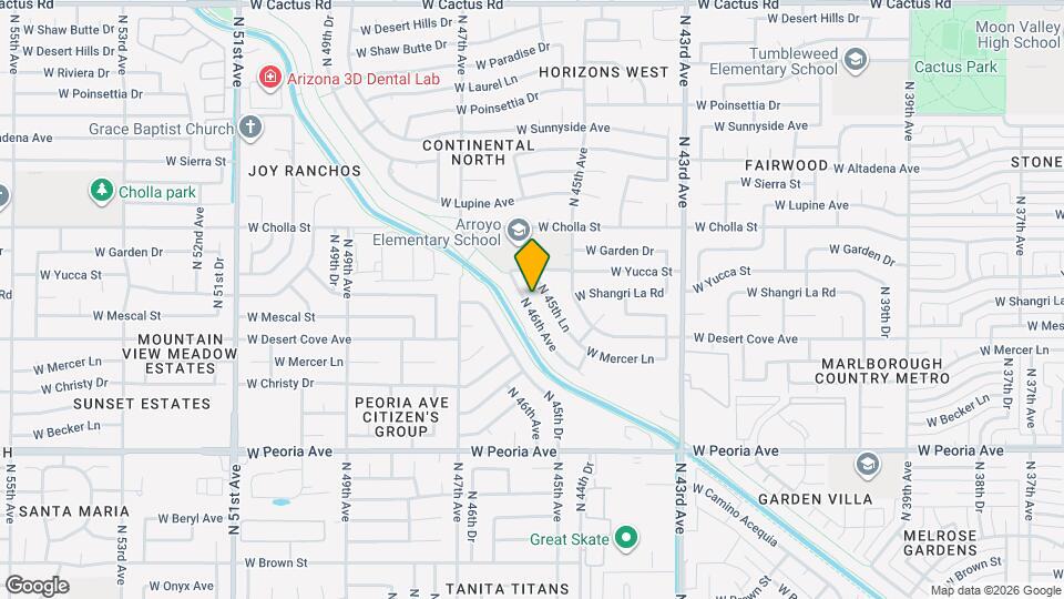 11027 N 46th Ave Map and Location Details