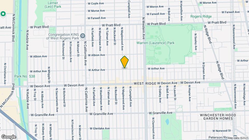 2525 W Arthur Ave Mapa y Detalles de la Ubicación