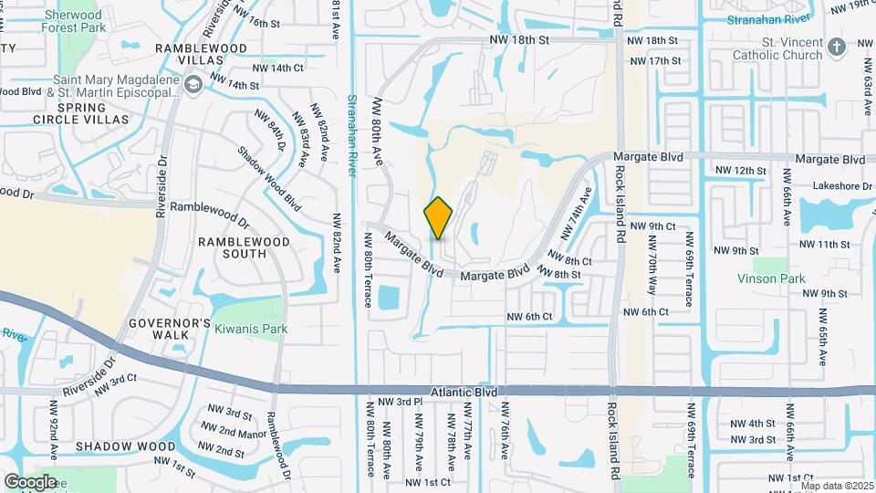 1025 Country Club Dr Map and Location Details