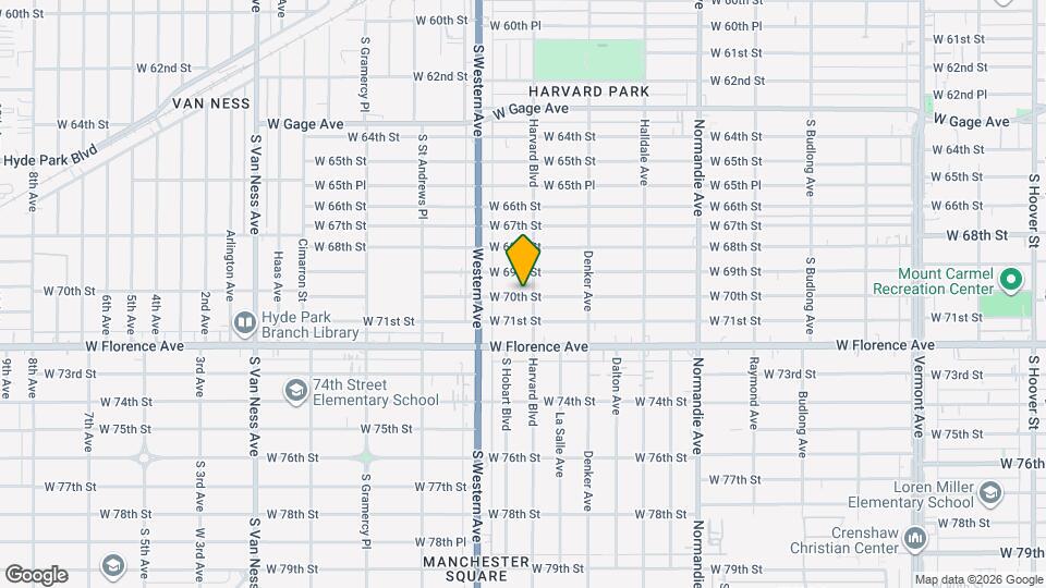 1709 W 70th St Map and Location Details