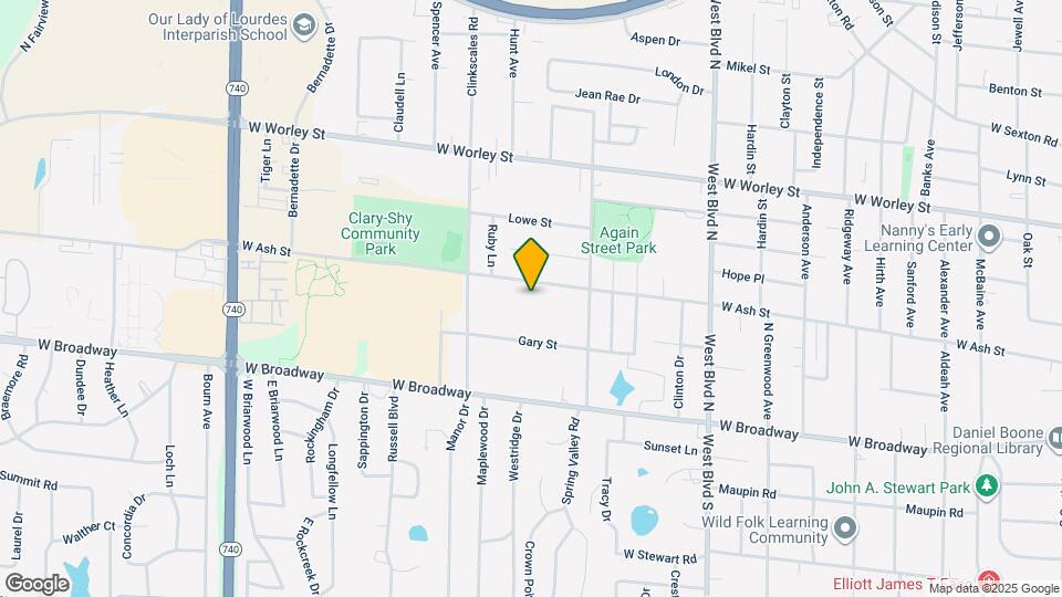 1408 W Ash St Map and Location Details