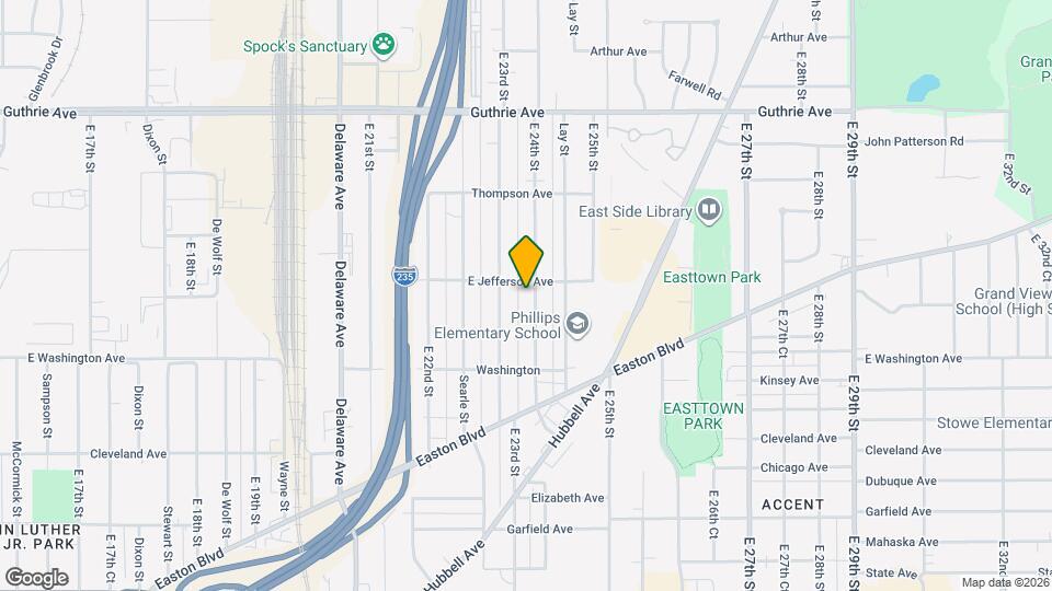 1726 E 24th St Map and Location Details