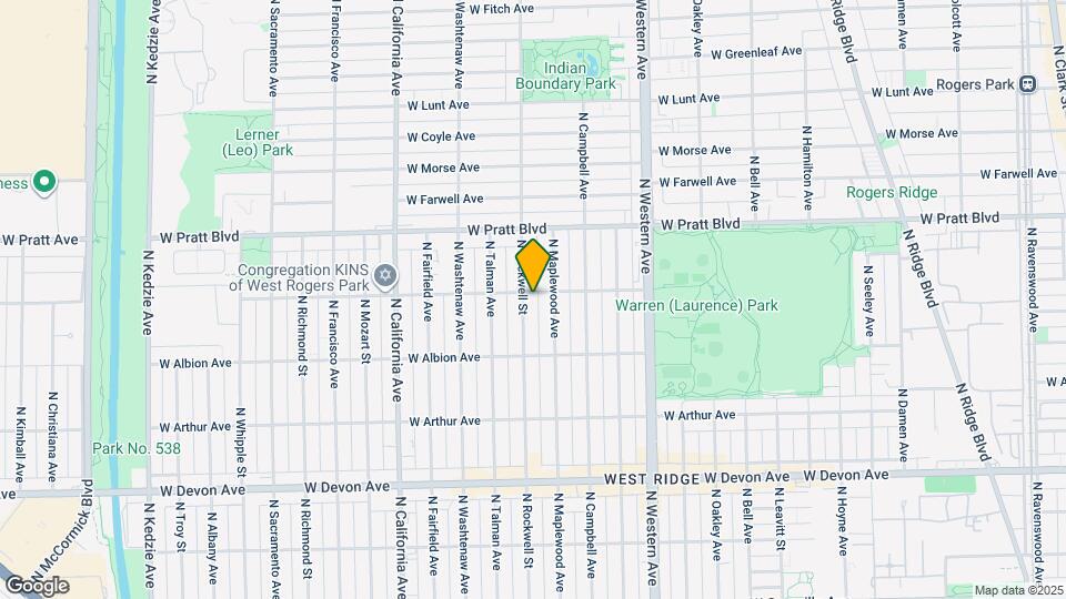 2553 W North Shore Ave Map and Location Details