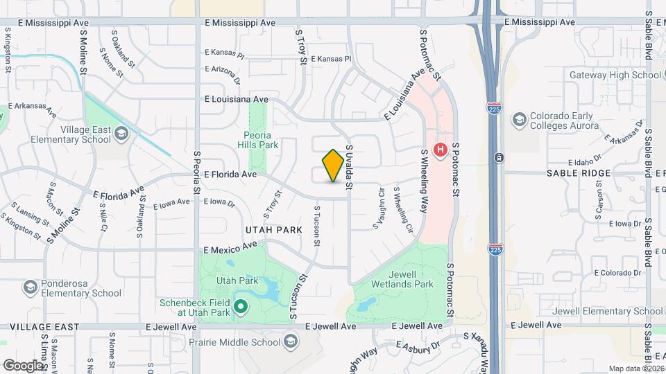 12996 E Florida Dr Map and Location Details