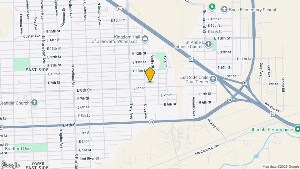 2233 E 8th St Map and Location Details