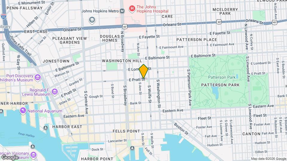1809 E Pratt St Map and Location Details