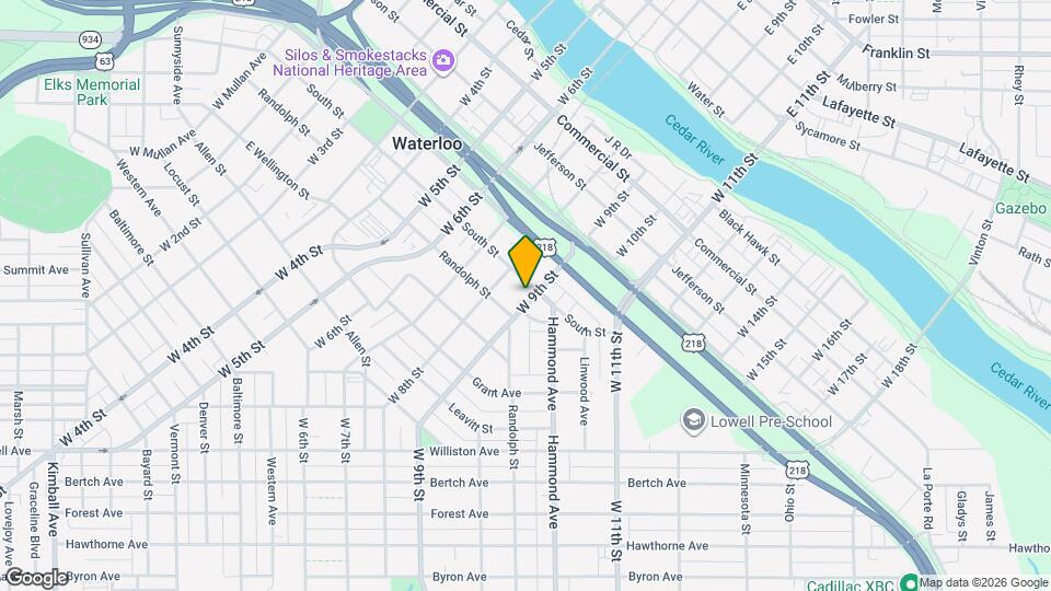 608 W 9th St Map and Location Details