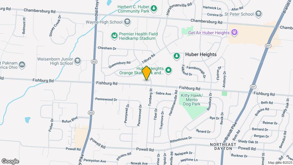 4889 Fishburg Rd Map and Location Details