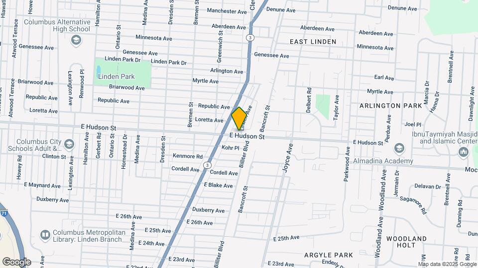 1644 E Hudson St, Unit 1644 Map and Location Details