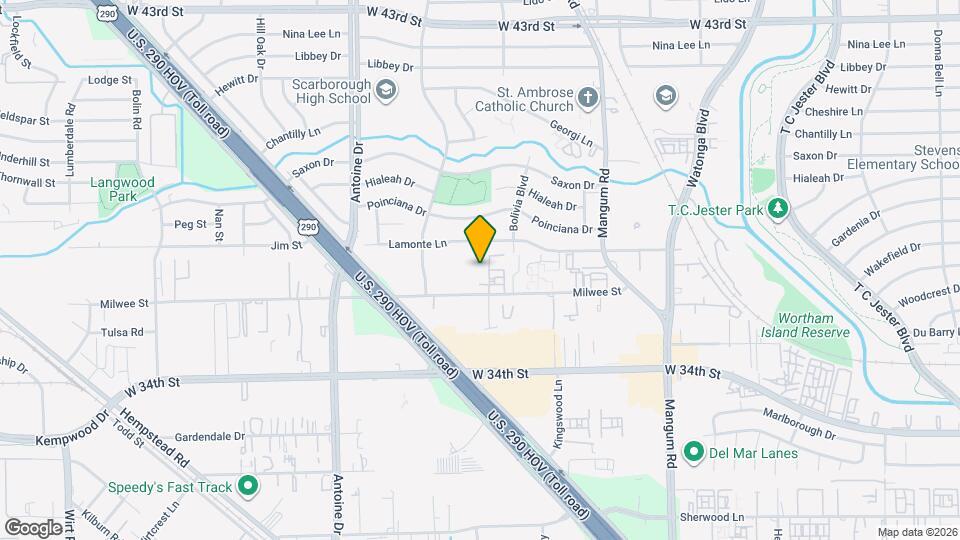 5218 Milwee St Map and Location Details