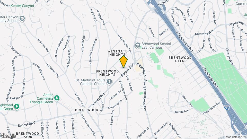 11761 Sunset Blvd Map and Location Details