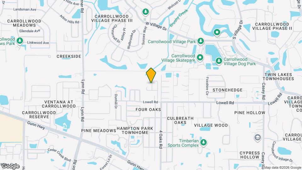 13137 Carrollwood Creek Dr Mapa y Detalles de la Ubicación