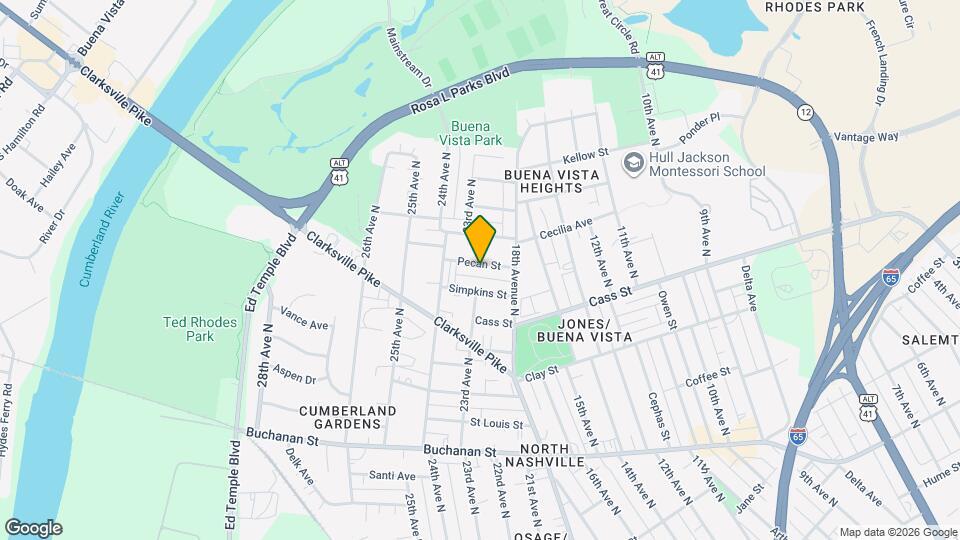 1719 Pecan St Map and Location Details