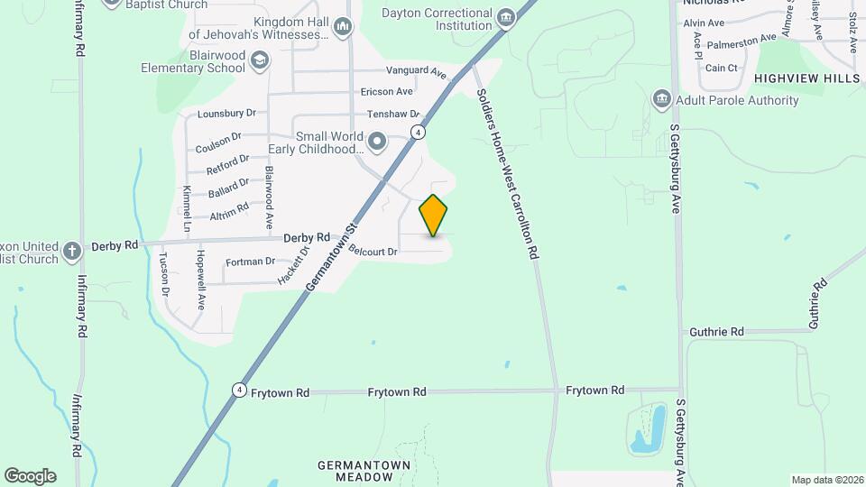 4619 Belcourt Dr Map and Location Details