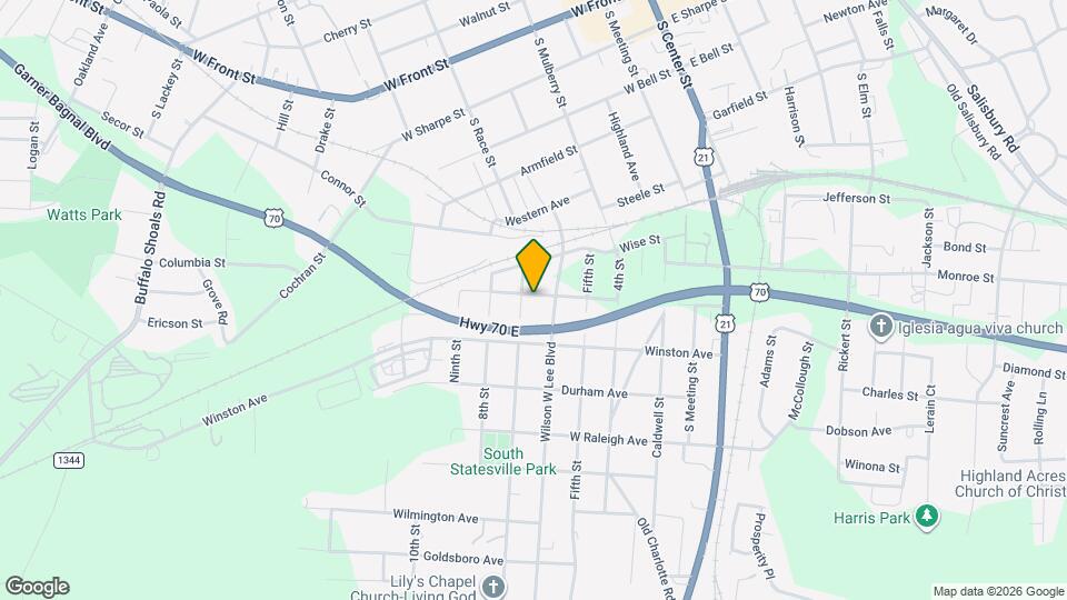 615 Charlotte Ave Map and Location Details