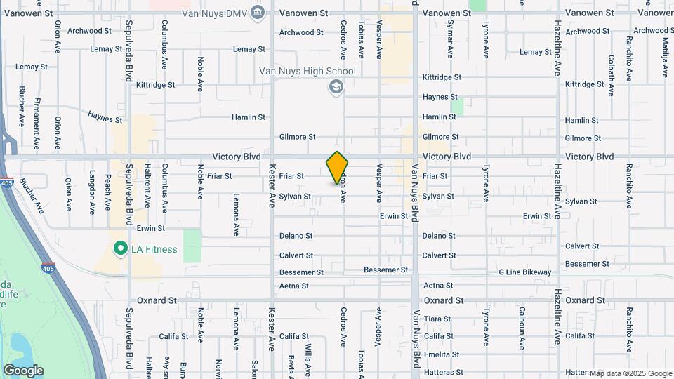 14707 Sylvan St Mapa y Detalles de la Ubicación