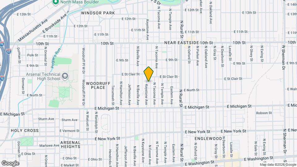 611 N Keystone Ave Map and Location Details