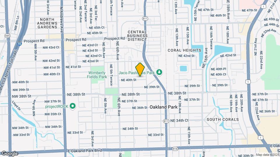 901 NE 40th St-Unit -2 Map and Location Details