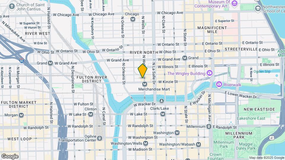 400 N Wells St Map and Location Details