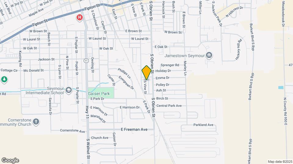 707 S Vine St Map and Location Details