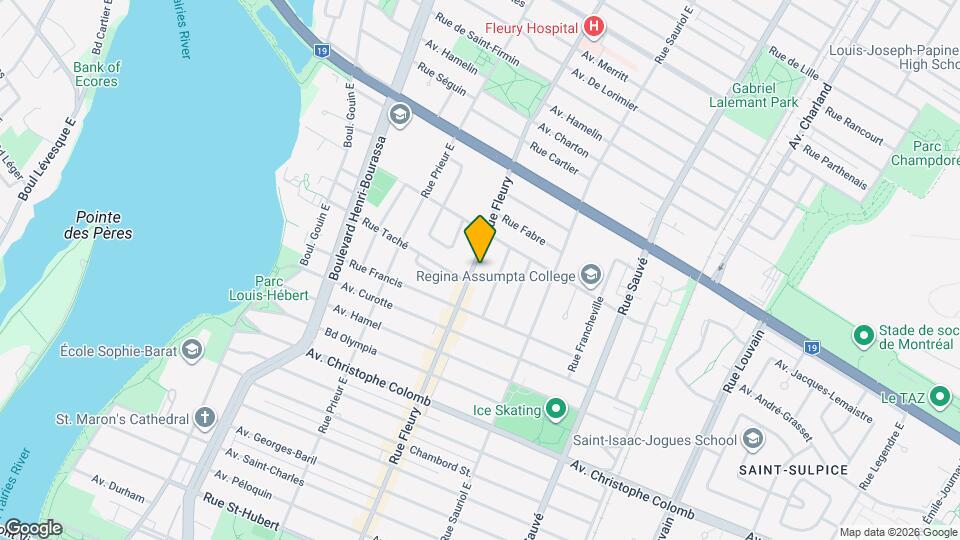 1652-1654 Fleury Rue E Map and Location Details