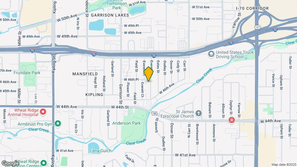 4583 Everett St Map and Location Details