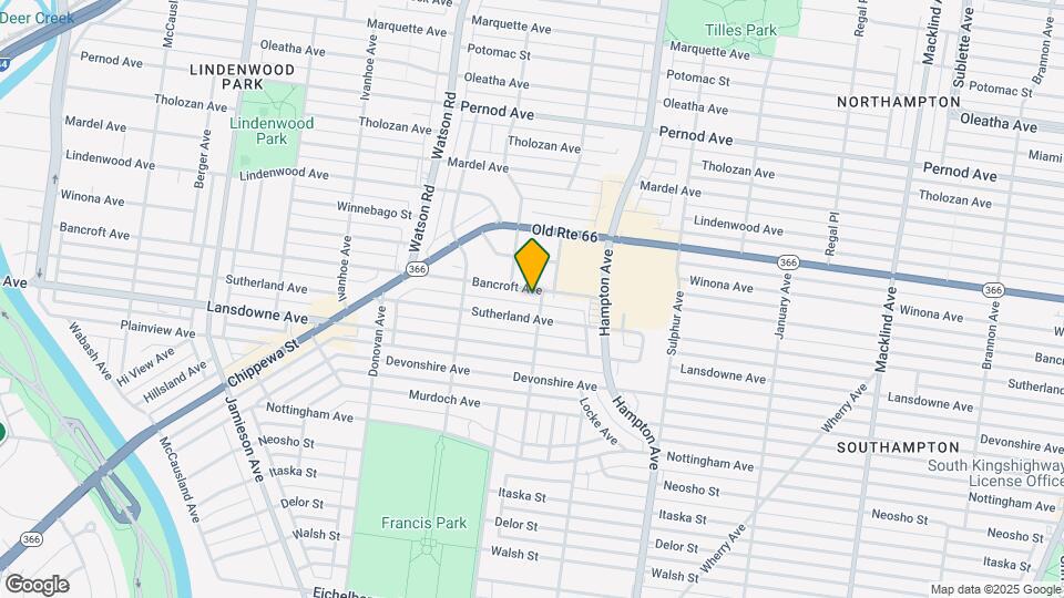 6304 Bancroft Ave Map and Location Details