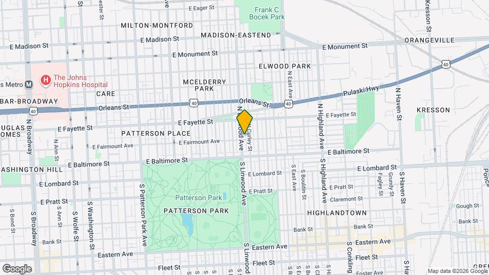 103 N Linwood Ave, Unit A Map and Location Details