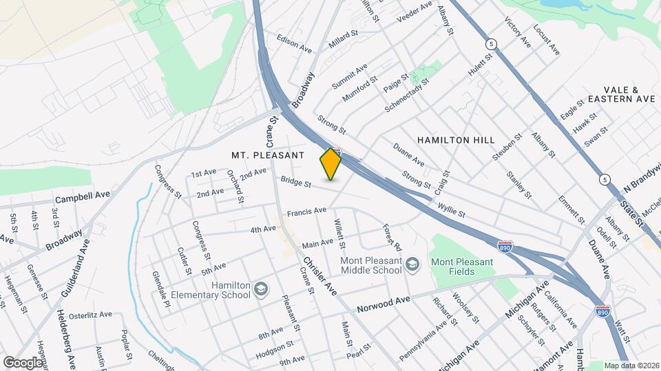 921 Bridge St Map and Location Details