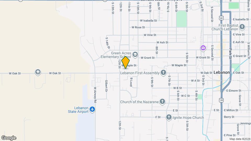 1051 W Oak St Mapa y Detalles de la Ubicación