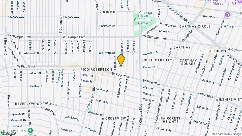 1222 S Sherbourne Dr, Unit 1222 sherbourne Mapa y Detalles de la Ubicación