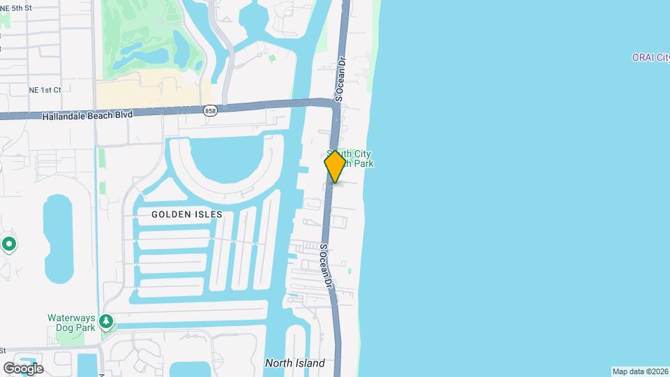 1920 S Ocean Dr, Unit 11b Map and Location Details