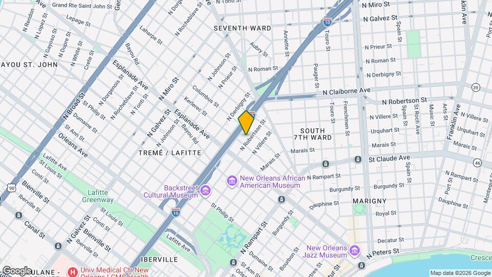 1461 N Robertson St Map and Location Details