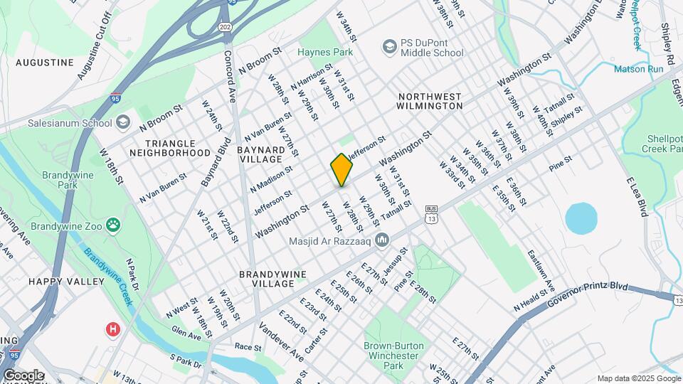 2802 Washington St Map and Location Details