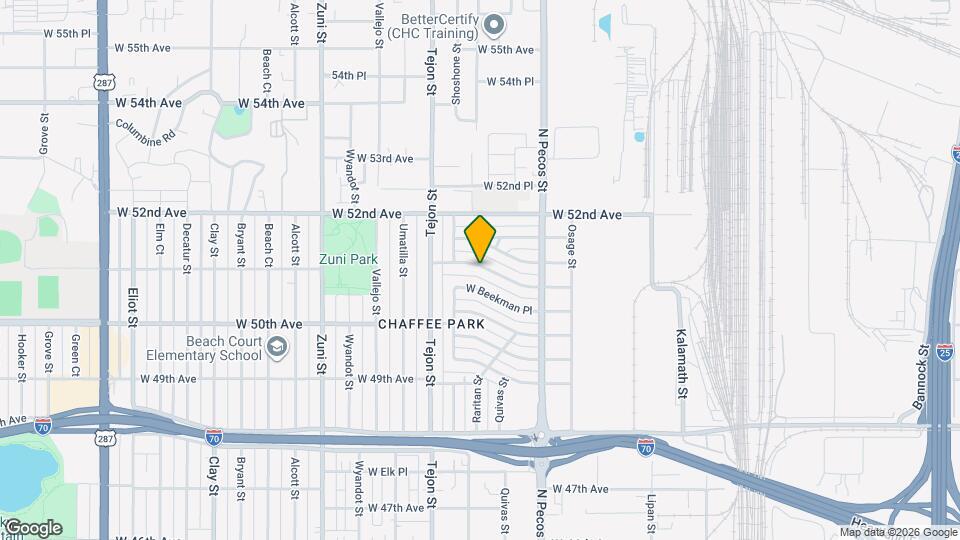 1840 W 51st Ave Map and Location Details