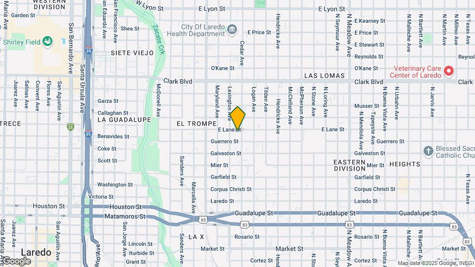615 E Lane St Map and Location Details