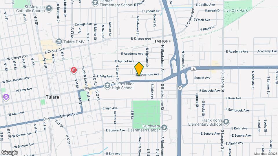 942 E Tulare Ave Map and Location Details