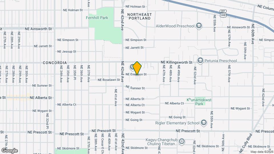 4400 NE Emerson St Map and Location Details