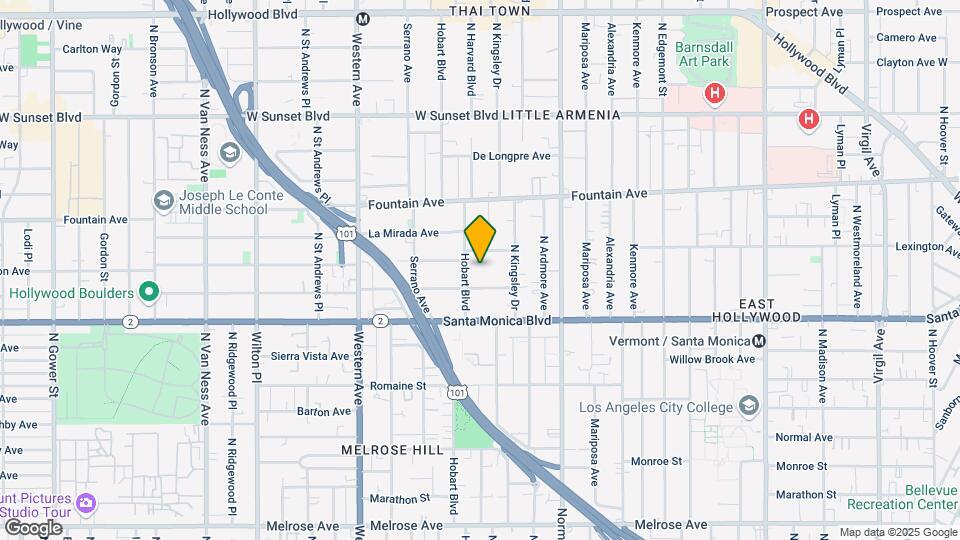 1172 N Hobart Blvd Map and Location Details