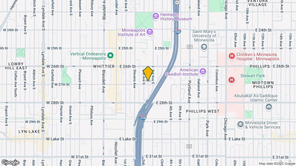 206 E 27th St, Unit Unit 1 Map and Location Details