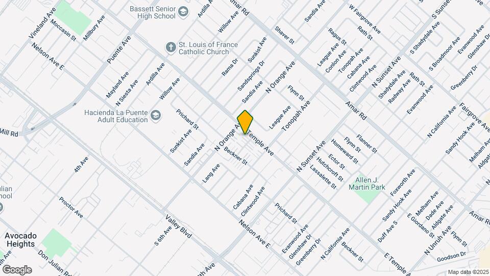547 League Ave Map and Location Details
